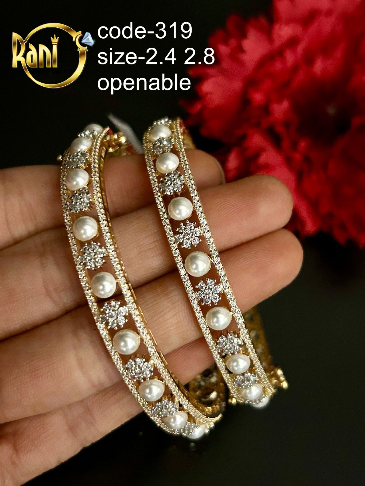 Pearl bangles openable