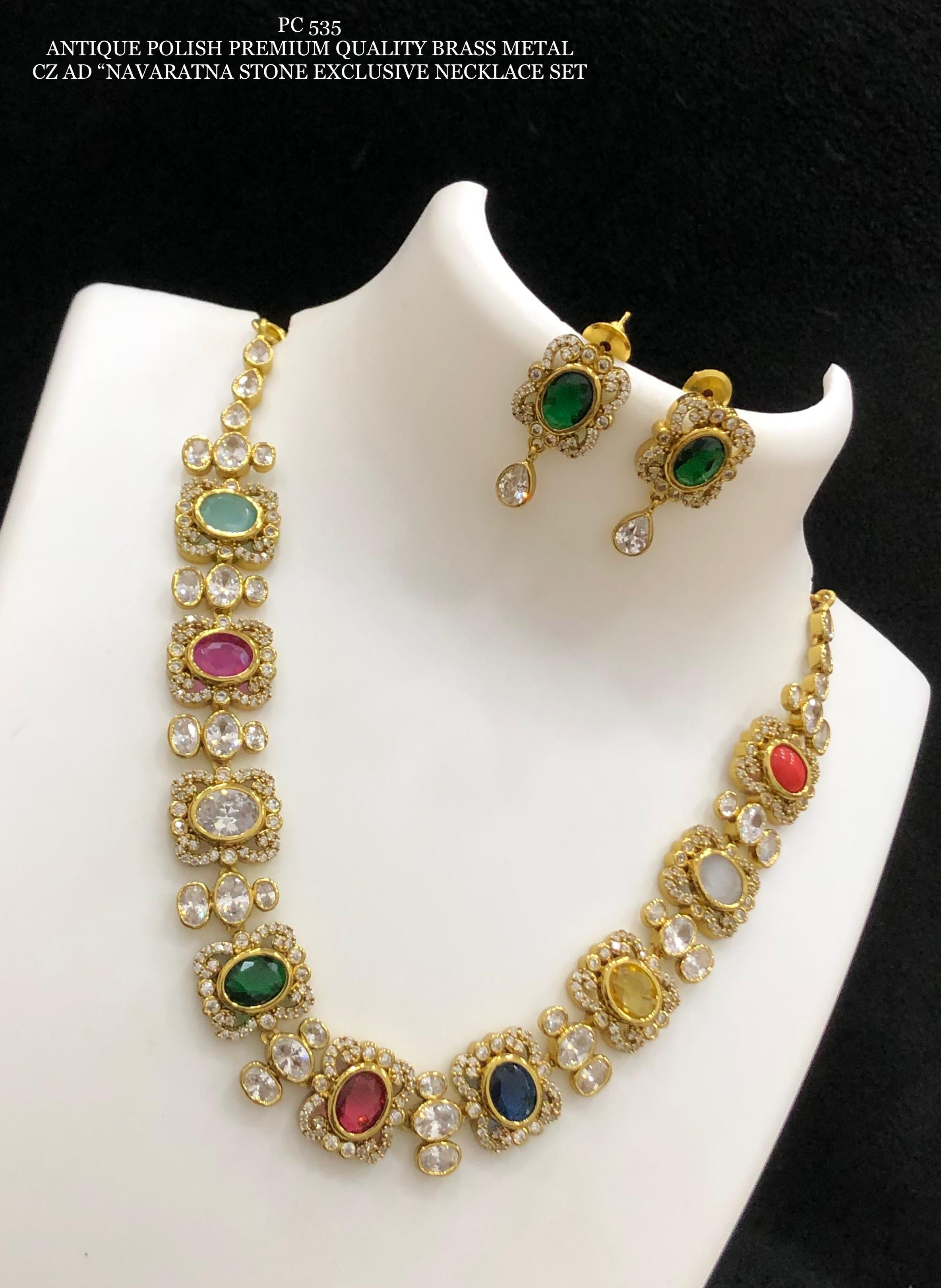 Multi Semiprecious stones brass base set high quality studd