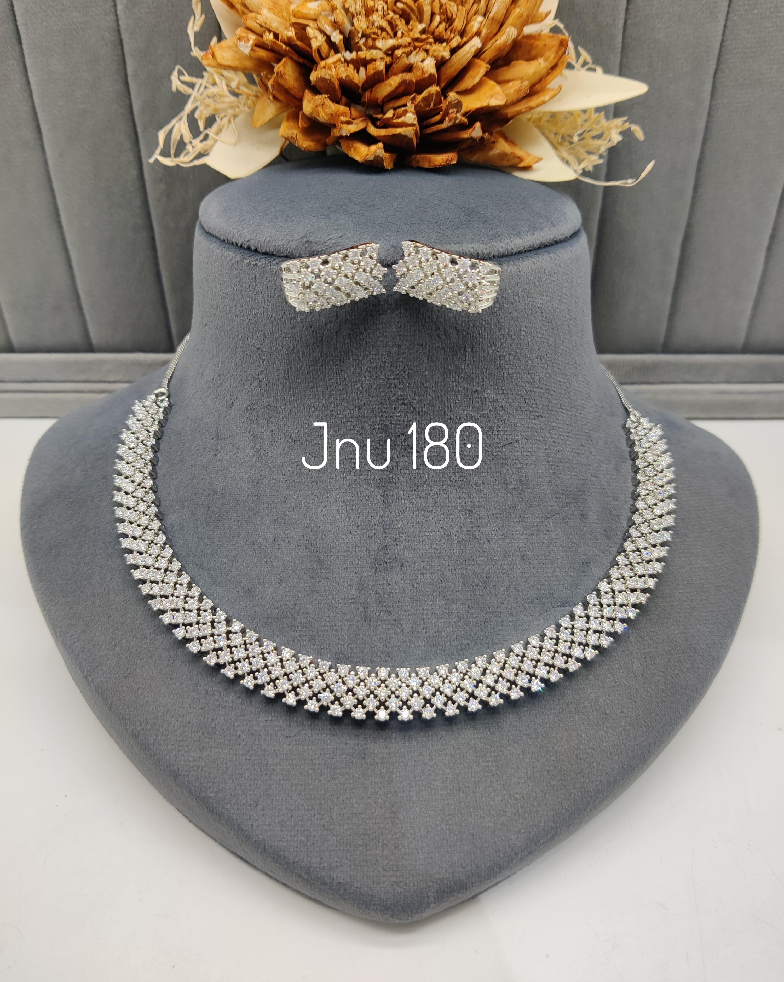 Silver Rodium set American diamond